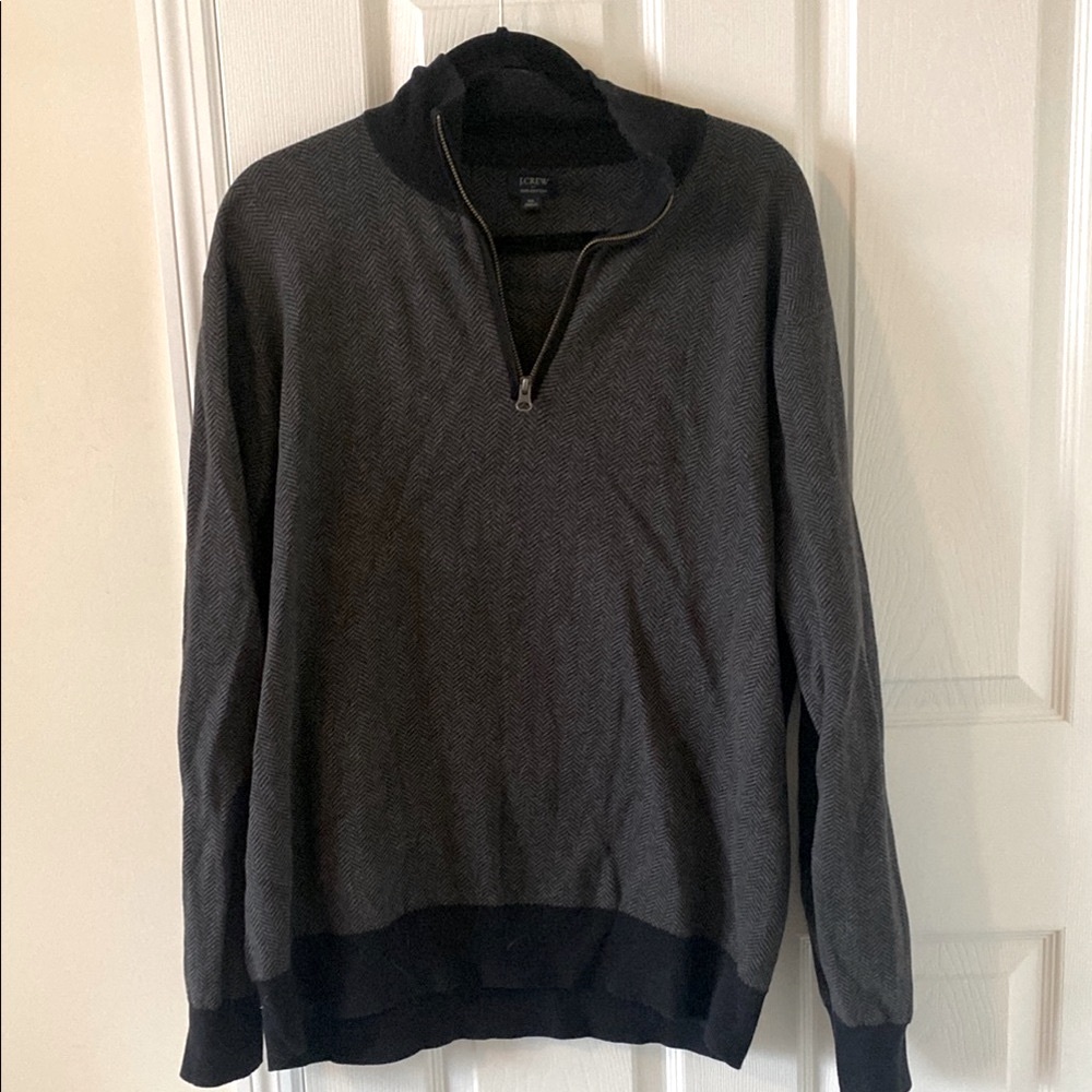 Men's JCrew Black and Gray Sweater